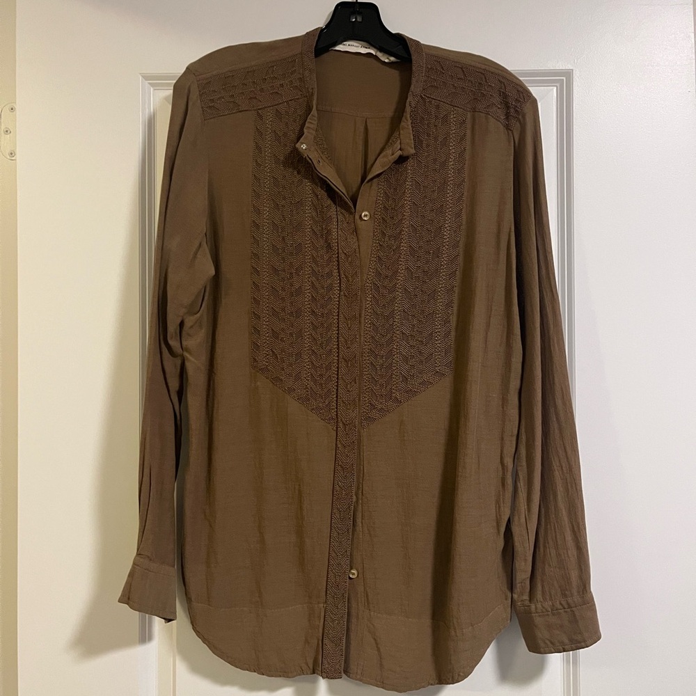 Isabel Marant Brown Long Sleeve Top